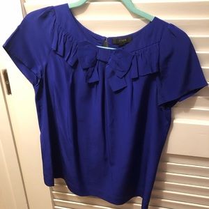 J. Crew silk blouse, size 2 bow neck design
